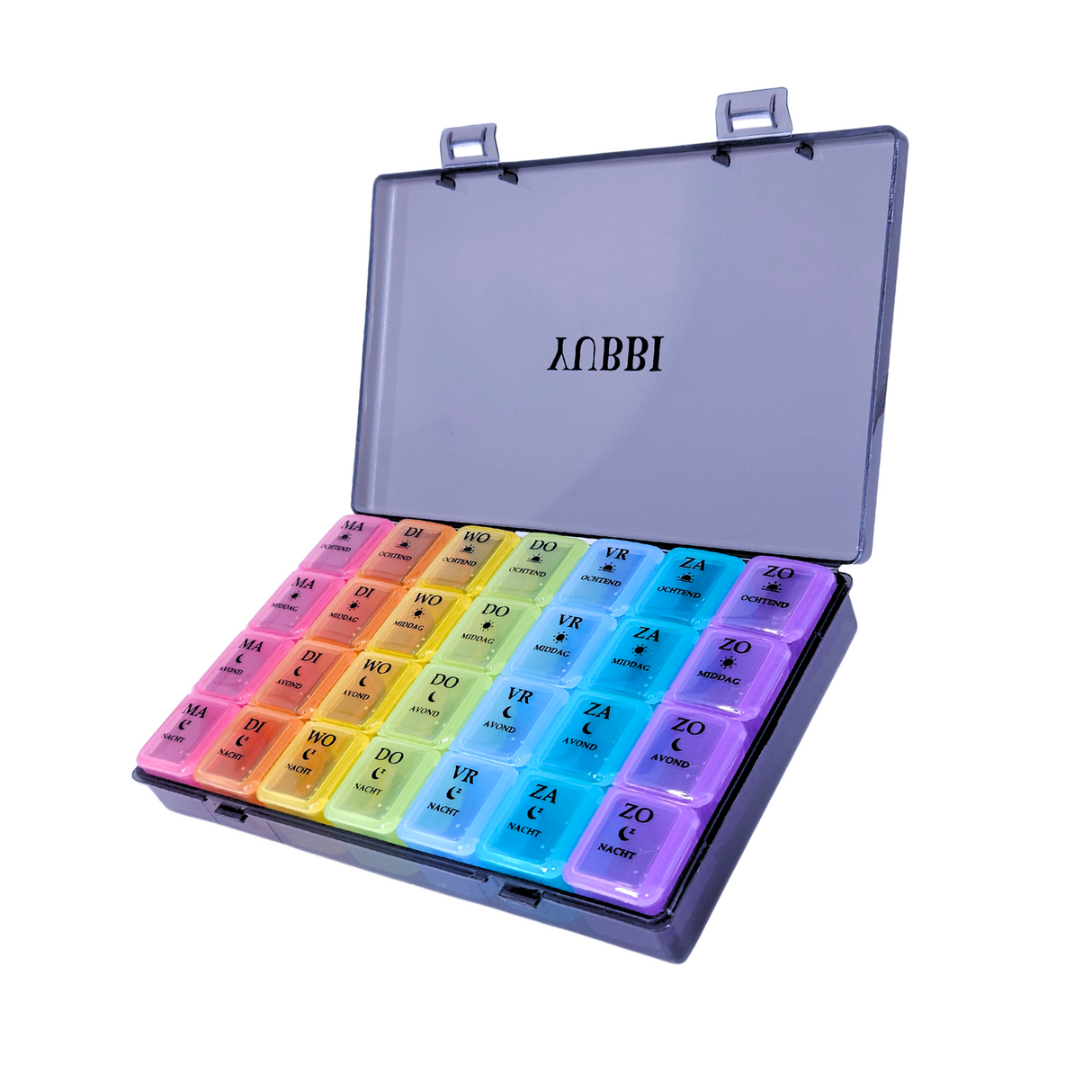 Medicijnendoos 7 Dagen 4 Dagdelen Nederlandstalig