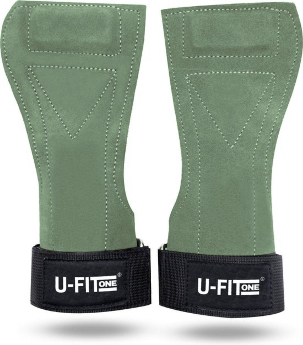 Leren Lifting Straps Groen