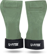 Leren Lifting Straps Groen