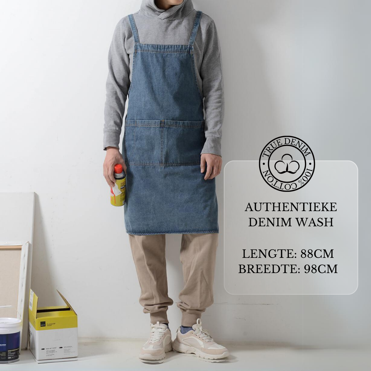 Denim Keukenschort