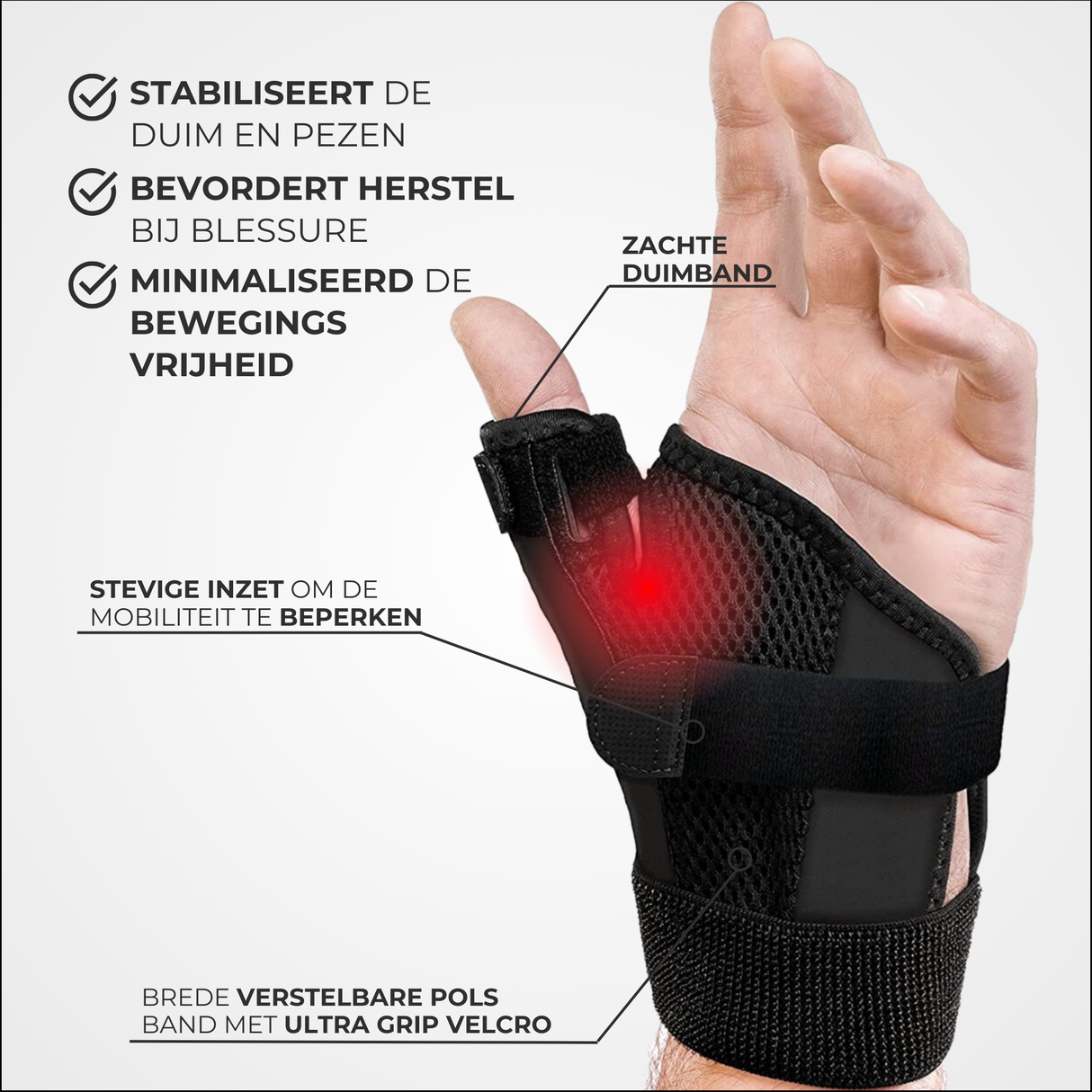 Duimbrace Zwart