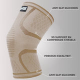 3D Compressie Kniebrace Beige 1 Paar