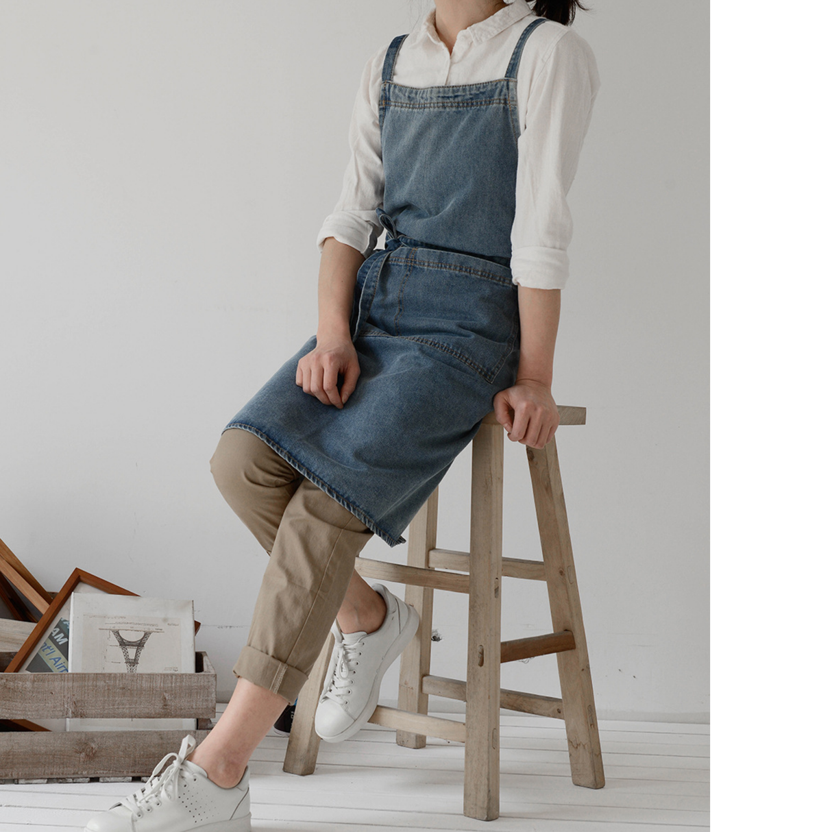 Denim Keukenschort
