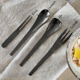 Dessert Lepel Set Zwart