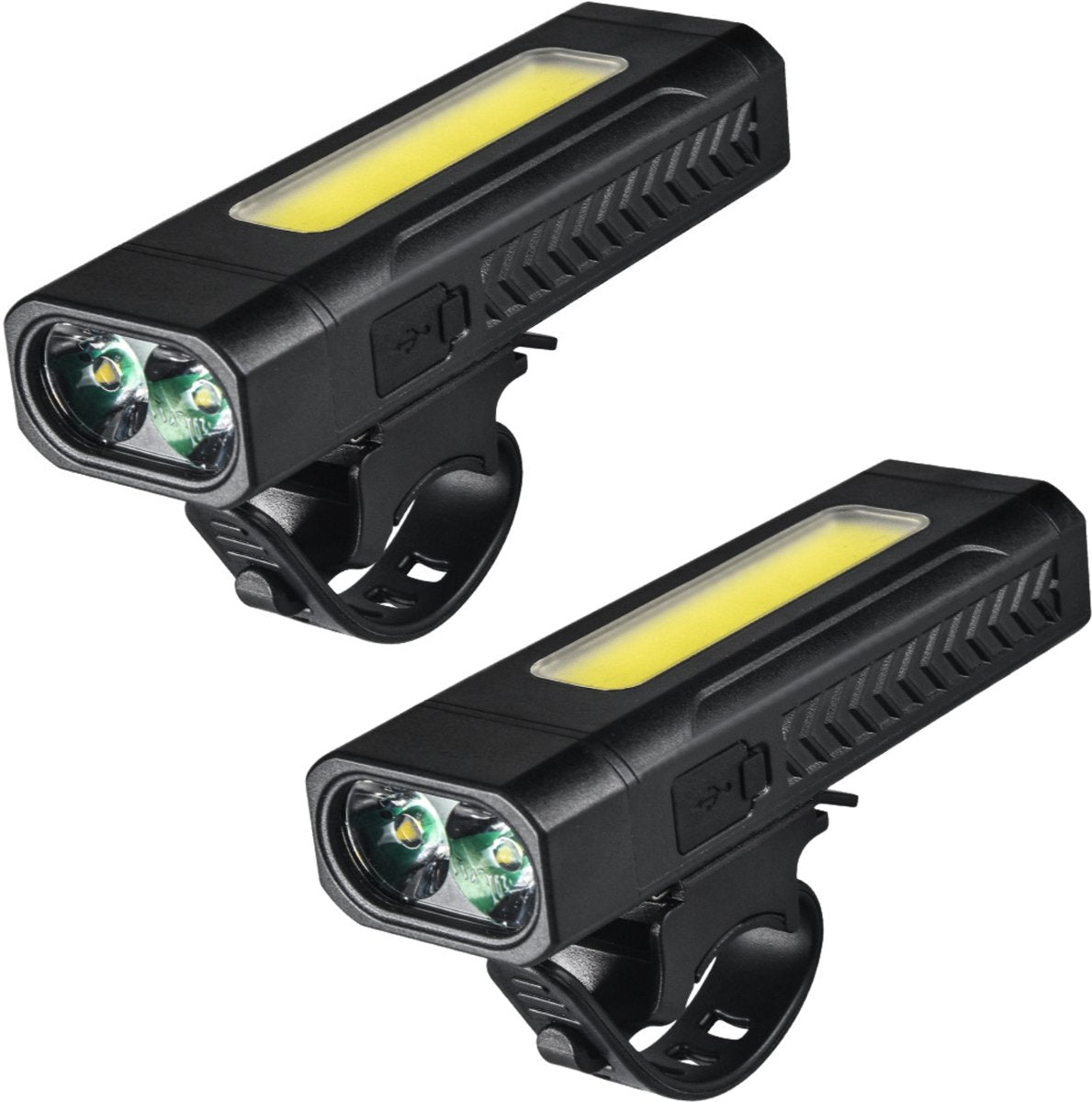 Multifunctionele Fietslamp met COB-Zijlicht 2 Stuks