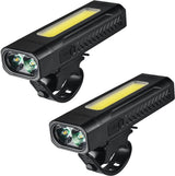 Multifunctionele Fietslamp met COB-Zijlicht 2 Stuks