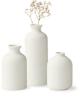 Keramieke Vazen Set Klein 3 Stuks Wit