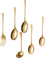 Opscheplepel Goud Mix 6-Delige Set