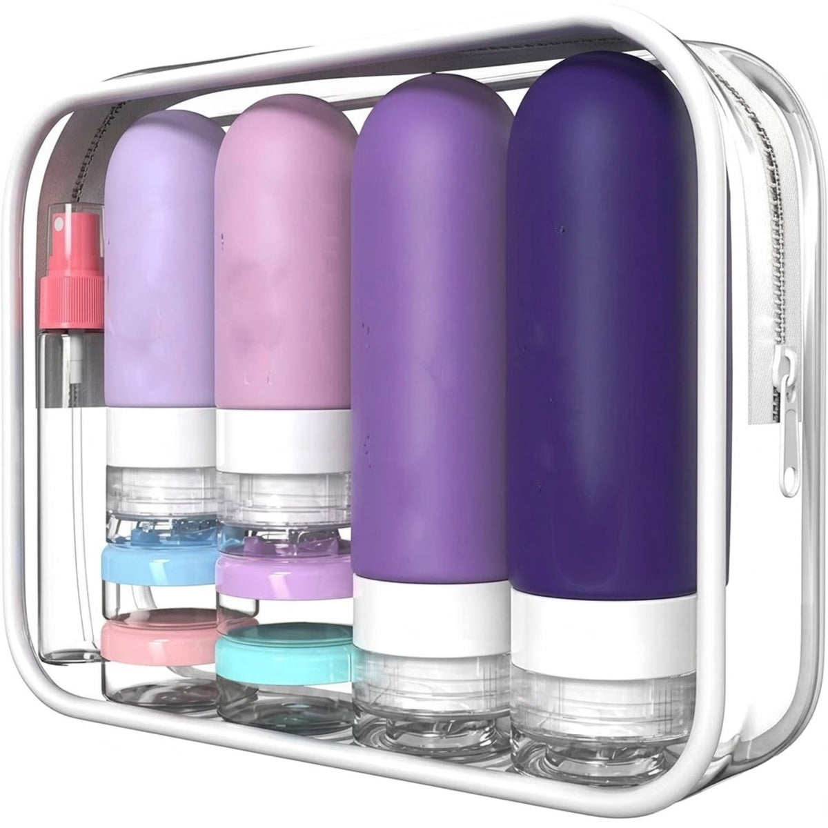 Luxe Siliconen Reisflesjes Set Paars