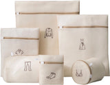 Waszakken set van 6 Beige