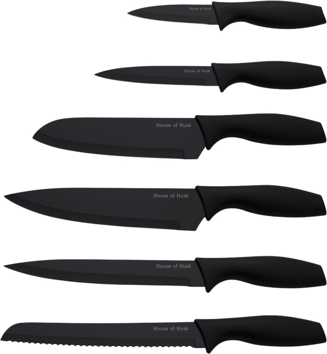 6 Delige Messenset Zwart