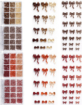 Nagel 3D Strikjes Glitter Set