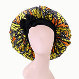 Bonnet XL Slaapmuts Zwart Geel