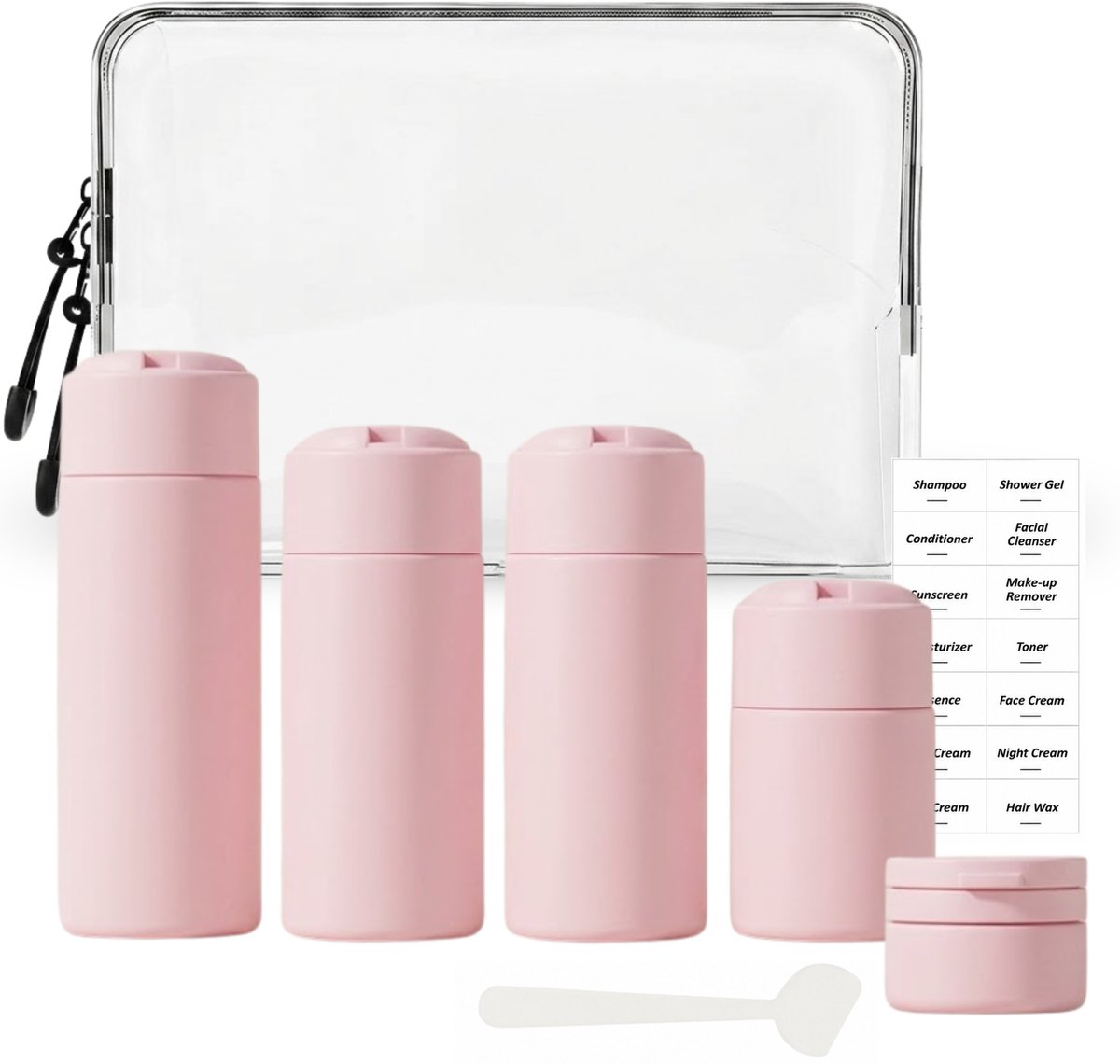 Reisflesjes met Etui Roze