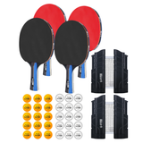 Tafeltennis Set 4 Stuks 3 Star + 30ballen + Net
