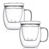 Theeglazen Set met Filter 2 Stuks