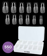 YUBBI Soft Gel Tips Medium Square 550 Stuks