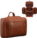 Kunstleren Toilettas Cognac Bruin