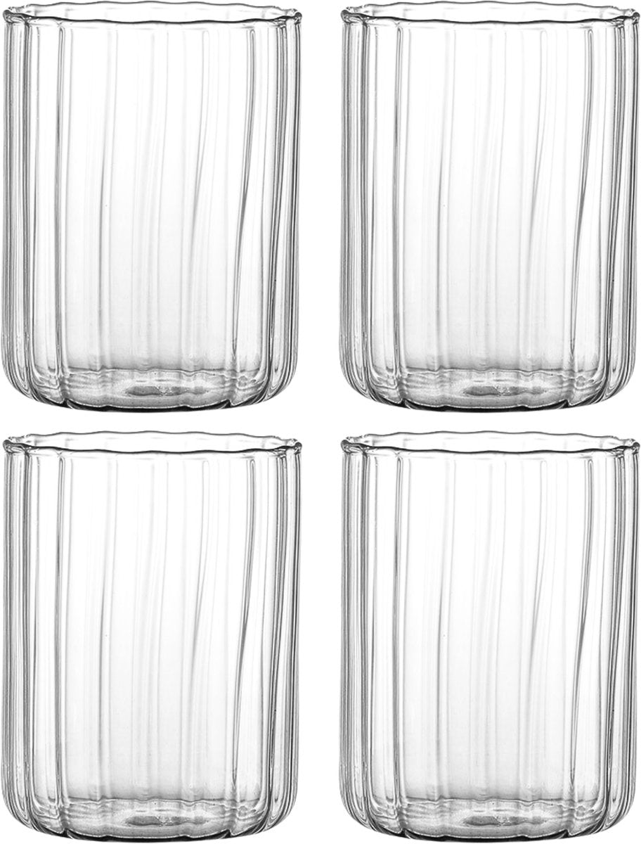 Drinkglazen Waterglazen Ribbel 4 Stuks