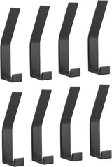 RVS Wandhaak 8 Stuks Zwart