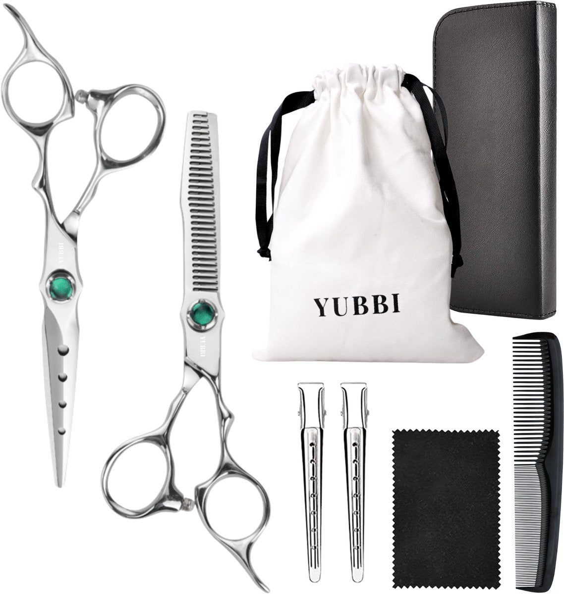 Professionele 6" Kappersschaar Set Zilver