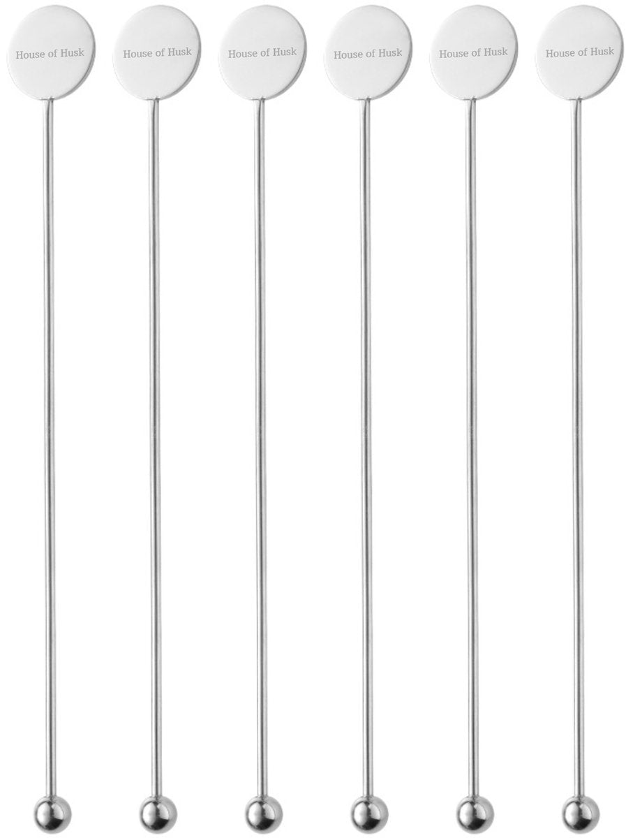 Longdrinklepels 18cm Zilver 6 Stuks