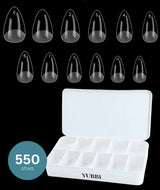 YUBBI Soft Gel Tips Short Almond 550 Stuks