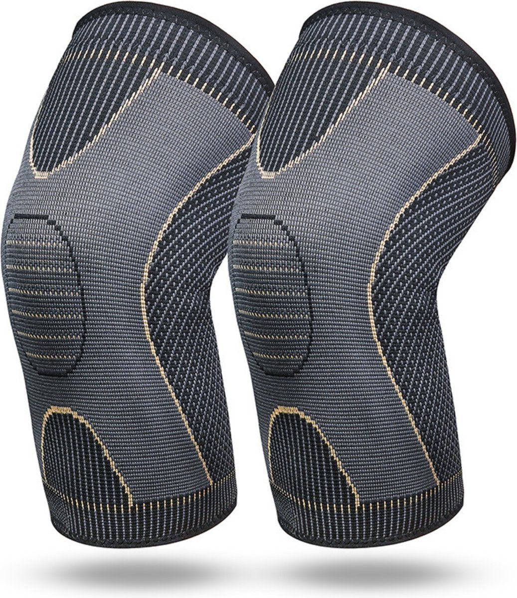 3D Compressie Kniebrace Grijs 1 Paar