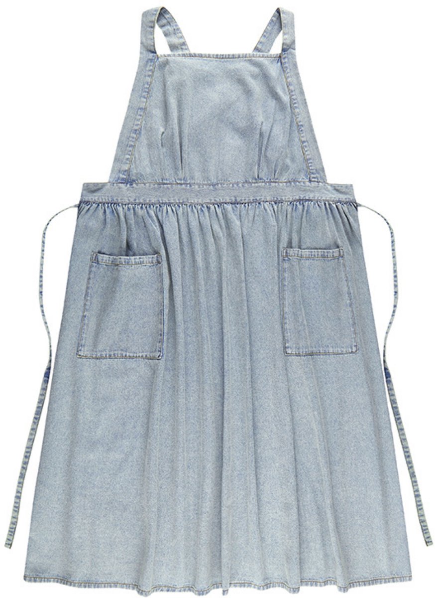 Licht Denim 'Ruffle' Keukenschort