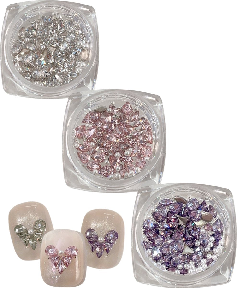 3D Nagel Glitter 3 Kleruen Set