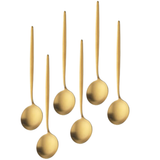 Theelepels 13cm Mat Goud 6 Stuks