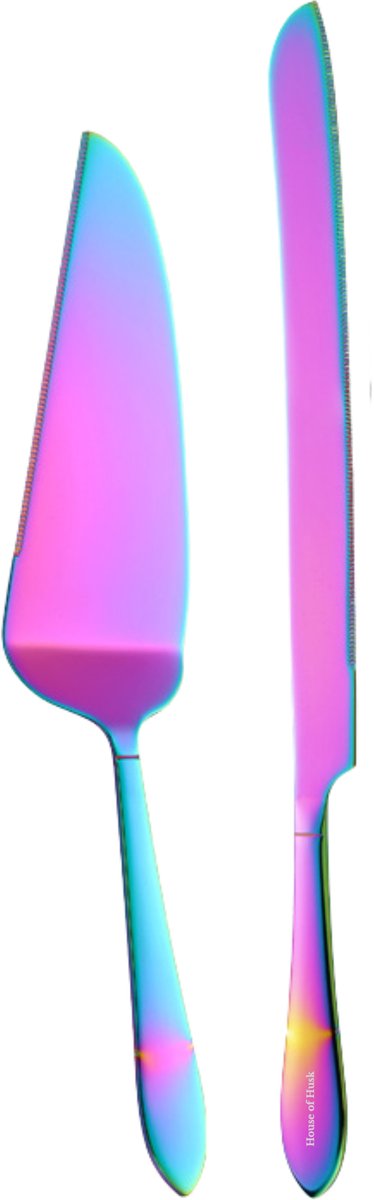 Taartmes en Taartschep Set Rainbow