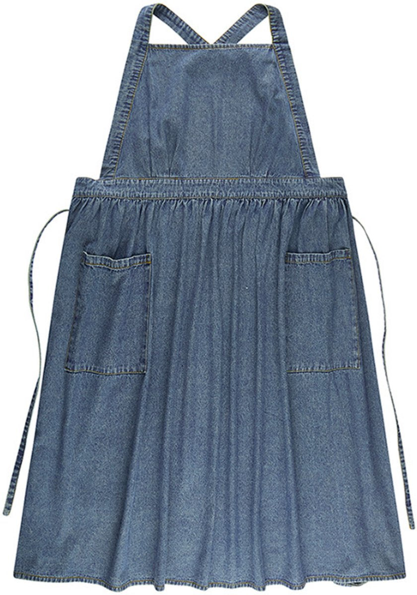Denim 'Ruffle' Keukenschort