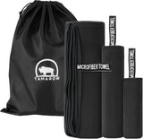 Sneldrogende Microvezel Handdoek Set Zwart