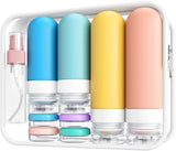 Luxe Siliconen Reisflesjes Set Pastel