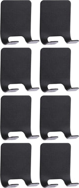 RVS Duo Wandhaak 8 Stuks Zwart