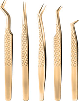 Wimperextension Pincet Set Goud