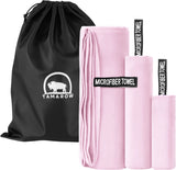 Sneldrogende Microvezel Handdoek Set Roze
