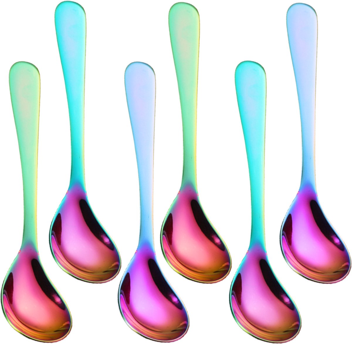 Korte IJslepels 15cm Rainbow