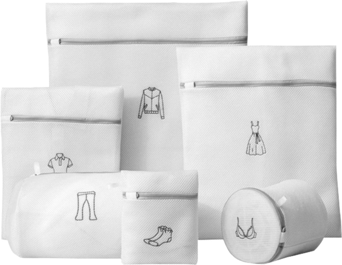 Waszakken set van 6 Wit