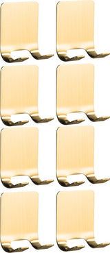 RVS Duo Wandhaak 8 Stuks Goud