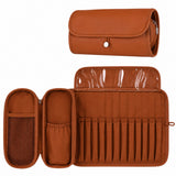 Make Up Tas met Borstelhouder Bruin