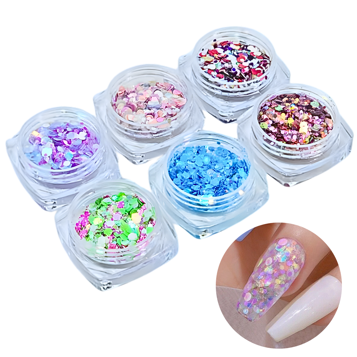 Holo Glitter Set 12 Stuks