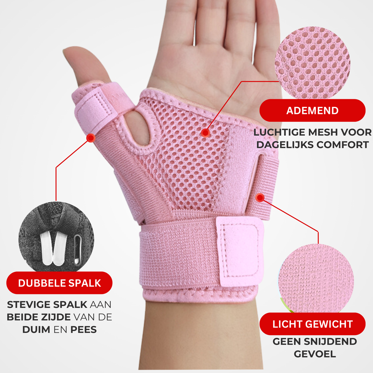 Duimbrace Roze
