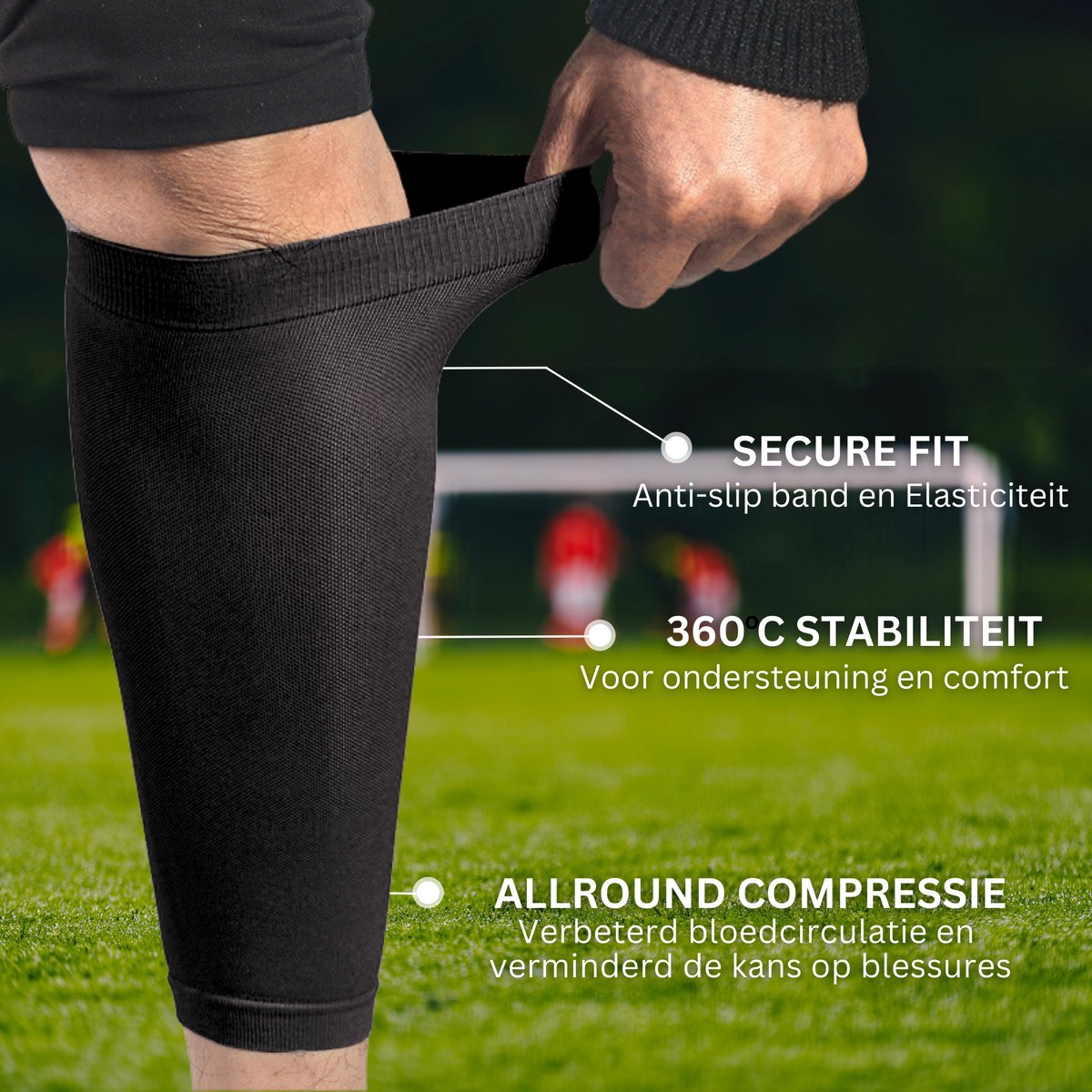 Compressie En Rek U Fit One 1 Stuk Compressie Kuitbrace - Elastisch Verstelbaar ...