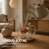 Theeglazen Set met Filter 2 Stuks