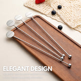 Longdrinklepels 18cm Zilver 6 Stuks