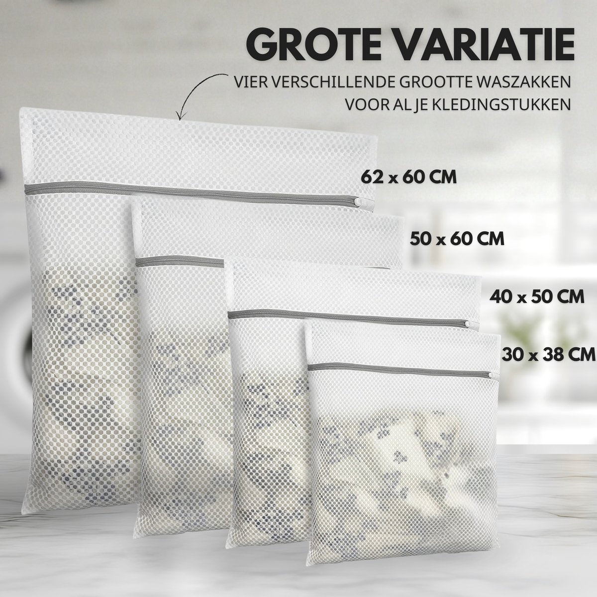Waszakken set van 7 Wit
