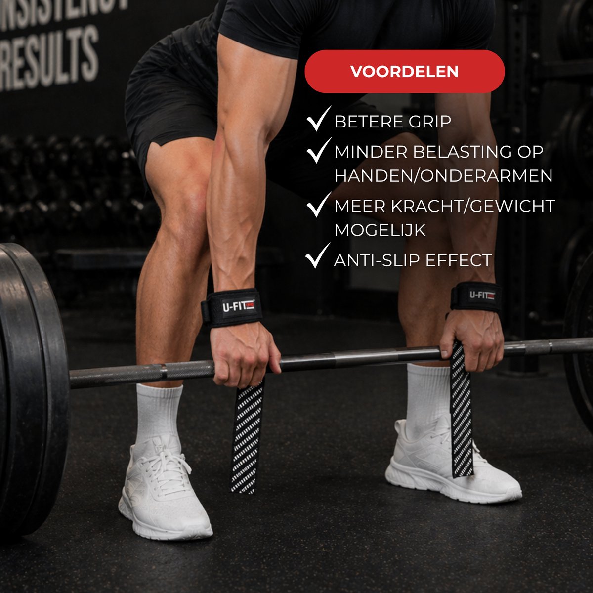 3 in 1 Lifting Straps Zwart