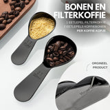Koffie Maatlepel Zwart Set